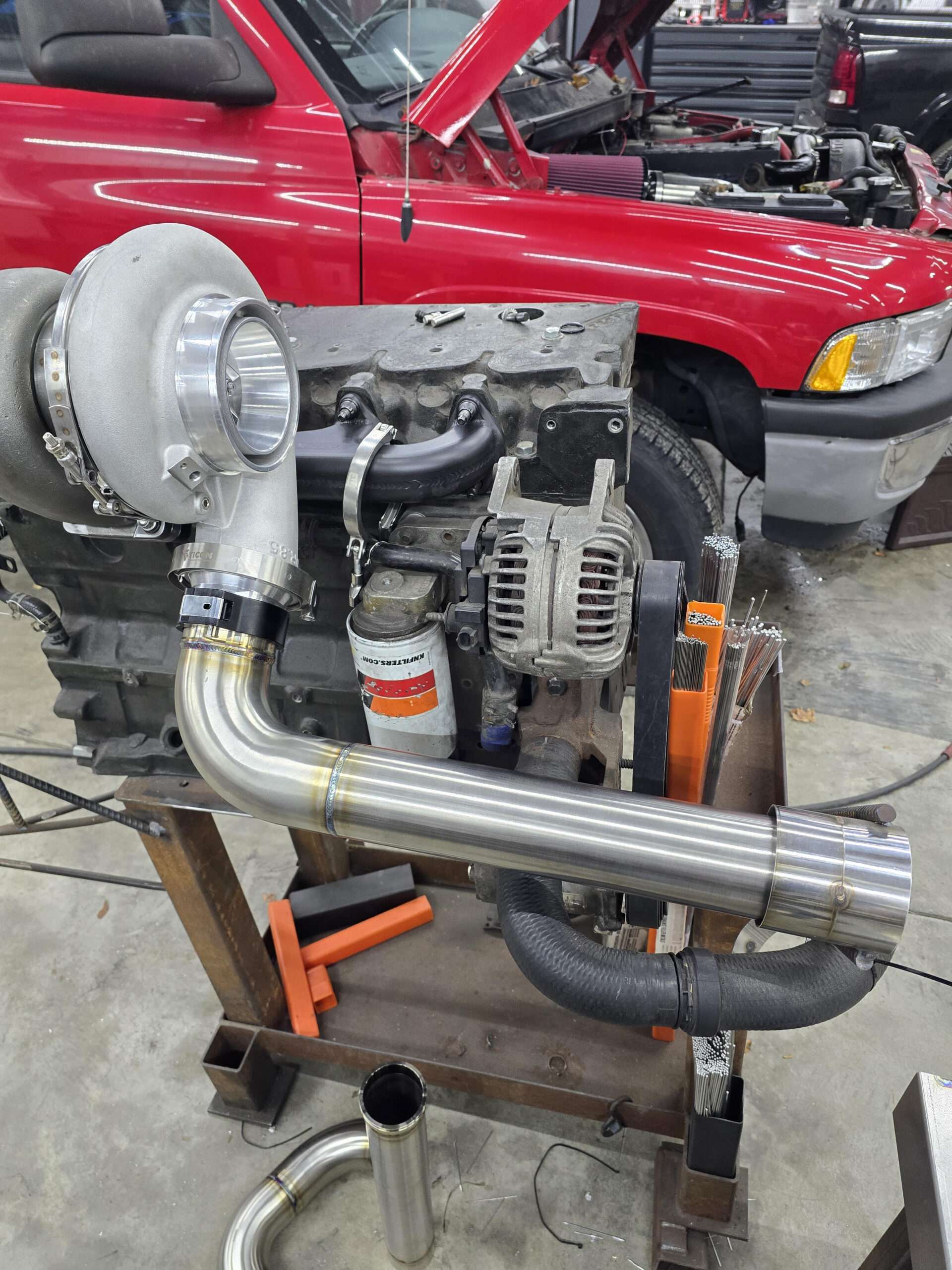 Mid & Large Frame S4 G42/45 Turbo To Tater Built Quick Loc Vanjen Flange With Clamp Setups 7